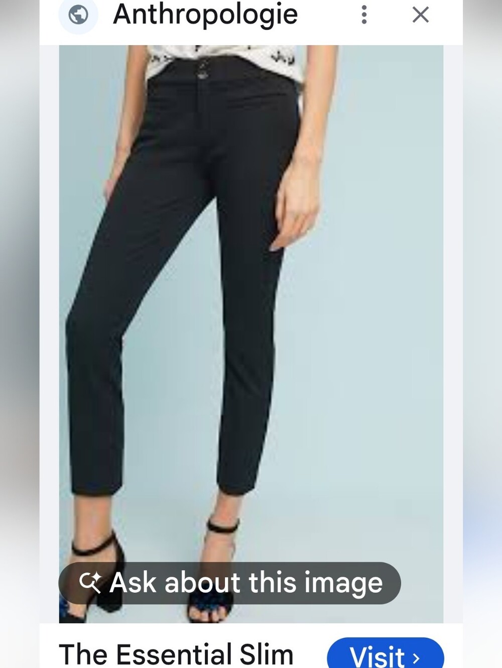 Anthropologie The Essential Slim Ankle/cropped Pant- Forest Green-10